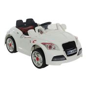 CARRO ELETRICO ESPORTIVO 6V CONTROLE REMOTO BRANCO - BELFIX