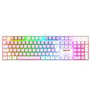 Teclado Mecânico Gamer Redragon Mitra, RGB, Switch Blue, ABNT2, Rosa e Branco