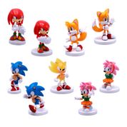 Coleção Completa c/ 9 Mini Figuras Sonic The Hedgehog - Just Toys