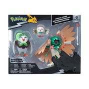 Pack de Evolução Pokémon - Rowlet, Dartrix e Decidueye - Select - Jazwares