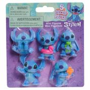 Pack com 5 Mini Bonecos Colecionáveis do Stitch - 4 cm - Disney - Sunny