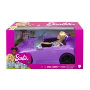 Carro Conversível Roxo c/ Boneca Barbie - Mattel
