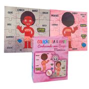 Jogo Educativo Montando o Corpo Humano Com Quebra-cabeça Meninas