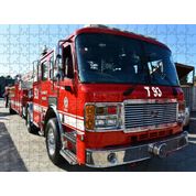Quebra-Cabeça Viatura dos Bombeiros de 150 peças em MDF