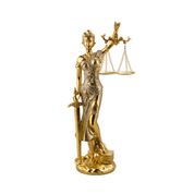 Dama Da Justiça Dourado 31cm - Enfeite Resina - Tudo em Caixa