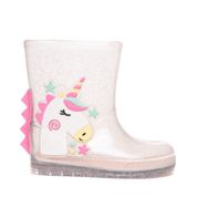 Bota Infantil Luelua Galocha Unicórnio Transparente