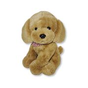 Cachorro de Pelúcia Sentado Poodle Marrom 33cm Fofy Toys com Tecido Macio e Acabamento Premium