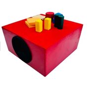 Caixa Tátil 12 Peças Brinquedo Educativo Pedagógico Sensorial Descobrir formas autismo