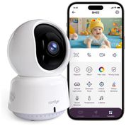 Câmera de Vigilância BabyPet para Ambientes Internos, Resolução 2K QHD, Controle via App, Rastreamento Automático, Detecção de Movimento ,Comfyer