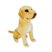 Cachorro de Pelúcia Realista Labrador Sentado Fizzy Toys Pelúcia Fofa e Acabamento Detalhado