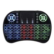 Mini Teclado sem Fio Mouse Touchpad Bluetooth Led Rgb Cor Preto