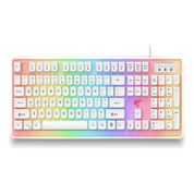 Teclado Gamer com Fio Qwerty Havit KB-876L Led Rgb Cor Branco