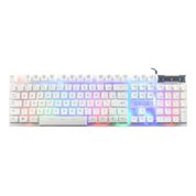 Teclado Gamer com Fio Evus Candy TC-10W Led Rgb Cor Branco