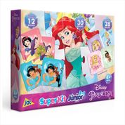 Kit 3 em 1 Toyster Princesas Disney – Dominó, Memória e Quebra-Cabeça