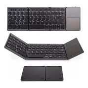 Mini Teclado sem Fio Recarregável Portátil Touchpad Dobrável Bluetooth