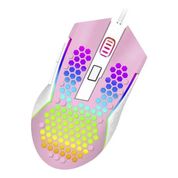 Mouse Gamer com Fio Redragon Reaping Elite M987PW-P 32000 Dpi Cor Rosa com Branco