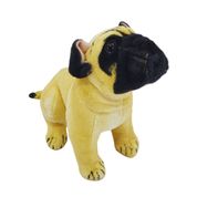 Pelúcia Realista Cachorro Pug 42cm Fofy Toys – Presente Ideal Decoração