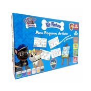 Kit Pintura Esquadrão Pet Cavalete Madeira Infantil