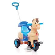 Triciclo Calesita Potó Azul Pedal Trava Segurança Infantil