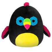 Pelúcia Squishmallows Original Tucano Tito 30cm Sunny com Bico Colorido e Selo Inmetro