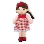 Boneca Pelúcia de Pano Fofy Toys Vermelho Pietra