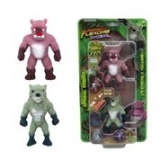Kit Bonecos Stretchapalz Animal Series BTI Potamus e Loco Que Esticam até 3x o Tamanho