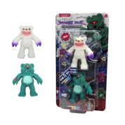 Kit Bonecos Stretchapalz Evil Bear Ernesh e Cyclops 8cm com Areia Natural e Selo Inmetro