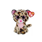 Pelúcia Ty Beanie Boos Livvie 16cm Original com Olhos Brilhantes e Cores Marrom e Rosa