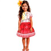 Fantasia Moana 2 Infantil com Colar de Carnaval pra Menina
