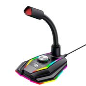 Microfone de Mesa Gamer Rgb Usb Havit Gk56b Cor Preto