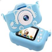 Câmera Digital Infantil Usb Portátil Resolução 1080P Recarregavel Cor Azul