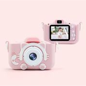 Câmera Digital Infantil Usb Portátil Resolução 1080P Recarregavel Cor Rosa