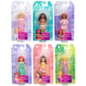 Coleção c/ 6 Mini Bonecas Princesas Disney - Série 2 - 9 cm - Mattel