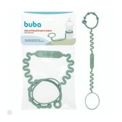 Alça Antiqueda de Chupeta, copos e brinquedos em Silicone Verde Buba