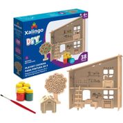 Playset Casinha 3D para Pintura 38 peças Xalingo
