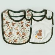 Kit Com 2 Babadores Hug Camping Verde Musgo