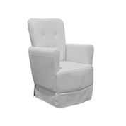 Poltrona de Amamentação Balanço Lis com Puff Linho Cinza - LG Decor Baby