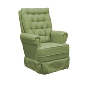 Poltrona de Amamentação Balanço Ellen com Puff Boucle Verde - LG Decor Baby