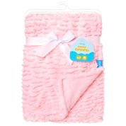 Manta / Coberta Conforto Babados Rosa 100*75cm Clingo