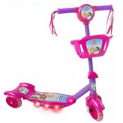 Patinete Infantil 3 Rodas Com Cesta Luz Som 35kg Ajustável