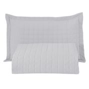 Kit Cobre Leito Colcha Bellini Solteiro Dupla Face Percal 300 Fios Textura Matelassê 2 Peças - Branco