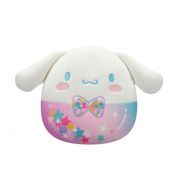 Pelúcia Sanrio Cinnamoroll Squishmallows 24cm Sunny Original com Estampa de Estrelas Coloridas