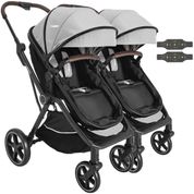 Carrinho Kiddo para Gemeos com Bebe Conforto Nomad Grafite