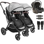 Carrinho Kiddo para Gemeos com Bebe Conforto Nomad Grafite
