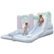 Parque Aquático Inflável Tobogã Bounceland Splash Zone Dream Molhado ou Seco, Área de Salto Ampla, Piscina de Água, Parede de Escalada, Inflador