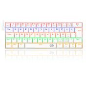 Teclado gamer 60% LAKSHMI Pro RGB Switch Brown K606-R Branco