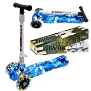 Patinete Camuflado Ajuste Altura 3 Rodas Luz Freio Até 45kg
