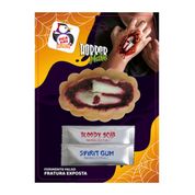 Ferimento Falso Horror Make Fratura Exposta com Cola e Sangue para Maquiagem de Halloween