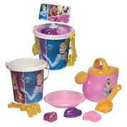 Disney Princesa Conjunto Balde Praia Areia Original, Rosita, Brinquedo Baldinho Com 7 Acessórios