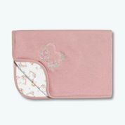 Manta de Suedine Hug Amor de Urso Rosa Antigo